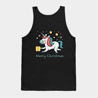 Unicorn Christmas Tank Top